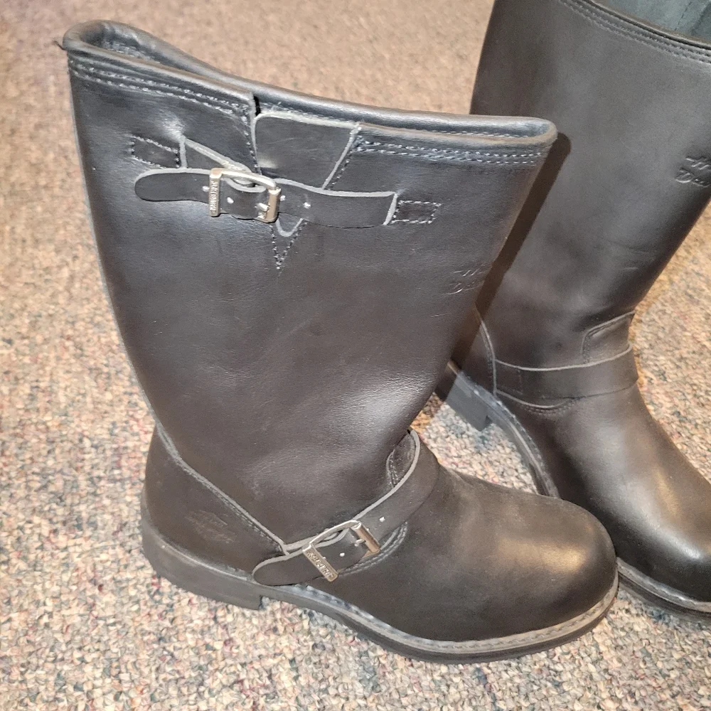 Harley-Davidson Black Leather Engineer Boots